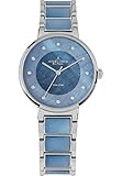 Armband: Edelstahl JACQUES LEMANS Damen-Solaruhr Eco Power Stahl/Türkis 1-2108C