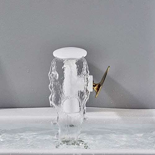 Robinet d'évier cascade blanc mitigeur pratique à levier unique - 2