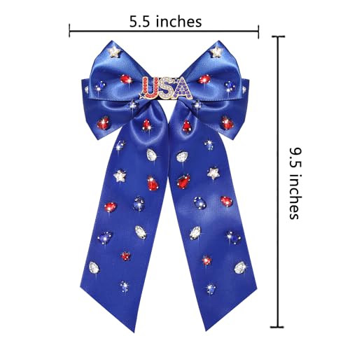 Pinzas para cabello con diseño bandera americana 4 de julio miniatura 2