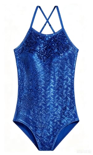 Image of LUOUSE Swimwear for Girls Swimsuits Quick Dry Cross-Back Adjustable Strap Bathing Suit for Kids 2-13 Years