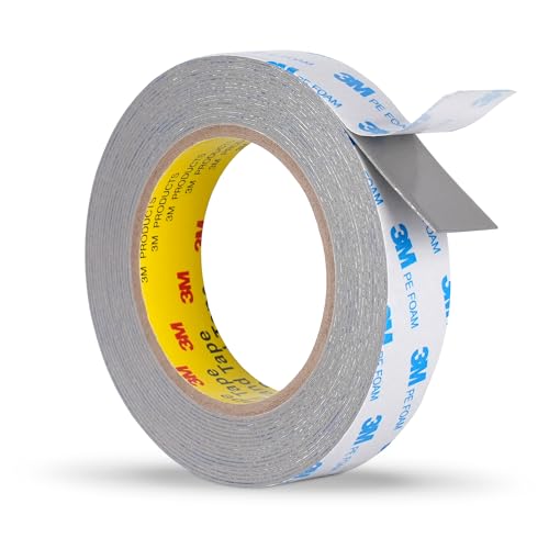 3M Double Sided Tape Heavy Duty 1'' &times; 20Ft, PE Foam Removable Mounting Tape, Waterproof Wall-Safe...