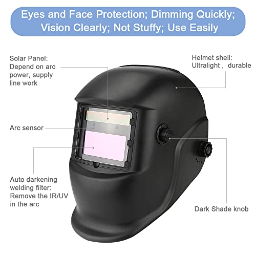 Solar-Schweißhelm mit automatischer Abdunkelung