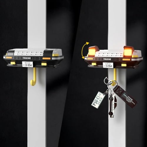 Image of Vintage Car Open Headlights Key Holder for Home Decor Stylish, Stickable Wall Mount Key Stand Rack (Vintage)