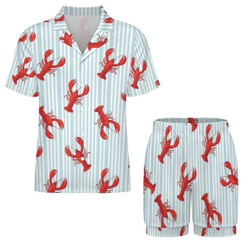 Image of Women Pajamas Shorts Sets Wild West Rodeo Cowboys PJs 2 Piece Button Down Shirt Lounge Pants Set
