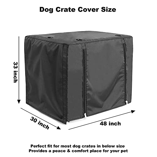 Dog Crate Cover, Waterproof Durable Oxford Pet Kennel Cover Outdoor Indoor Door Wire Dog Cage Protective Cover Universal⦠- Image 3
