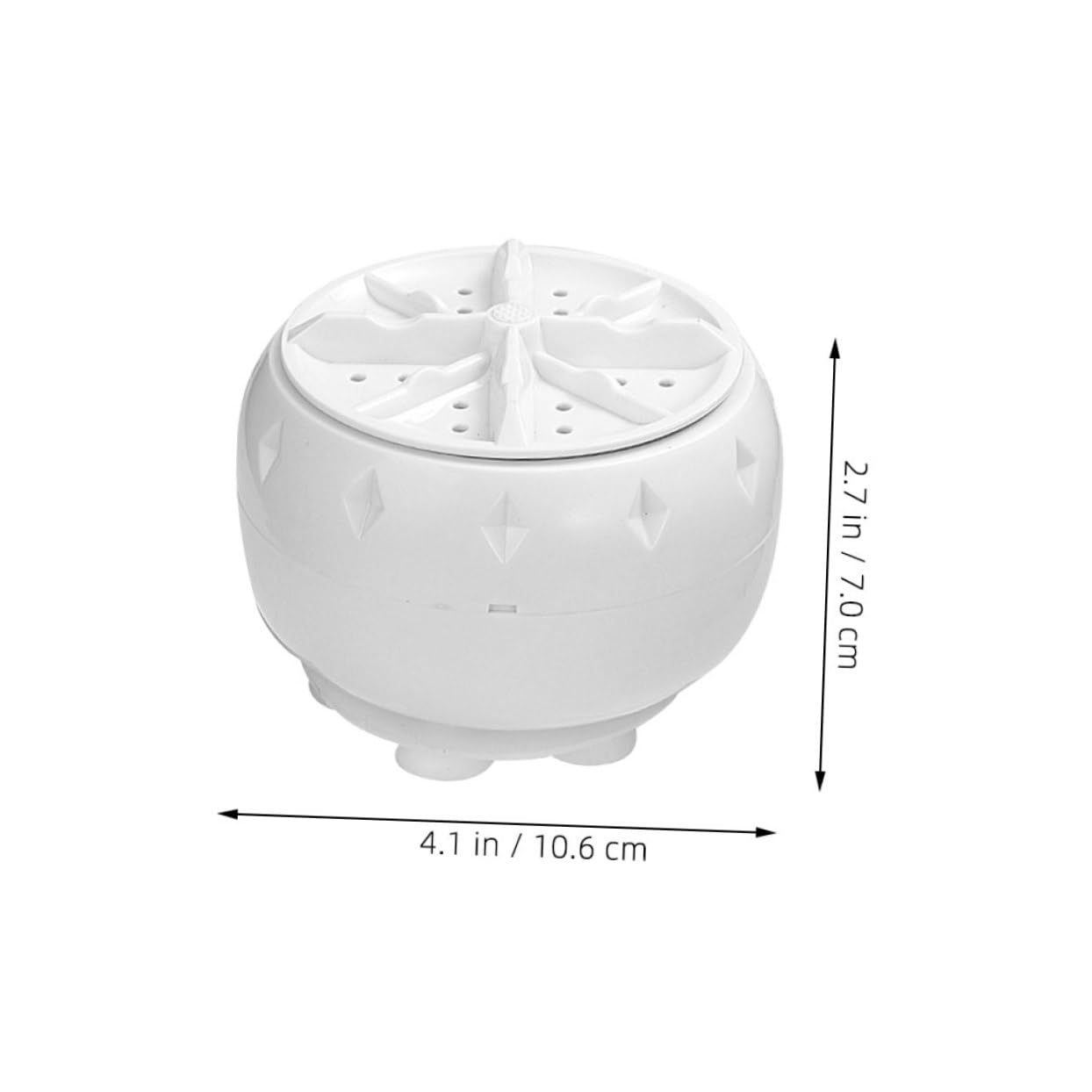 GLEAVI Mini Lavatrice Portatile 2 Pezzi con Turbina Bianca in Plastica per Pulizia ad Alta Efficienza di Biancheria in Appartamento e Viaggio