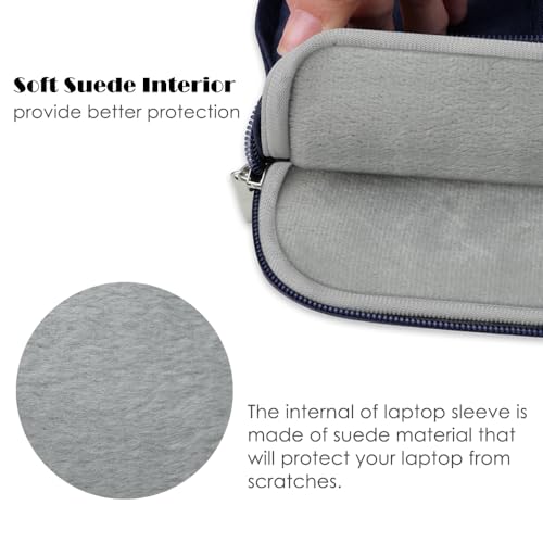 Maletín de lona para MacBook Pro 13 M2, funda protectora de alta resistencia con asa superior azul 3
