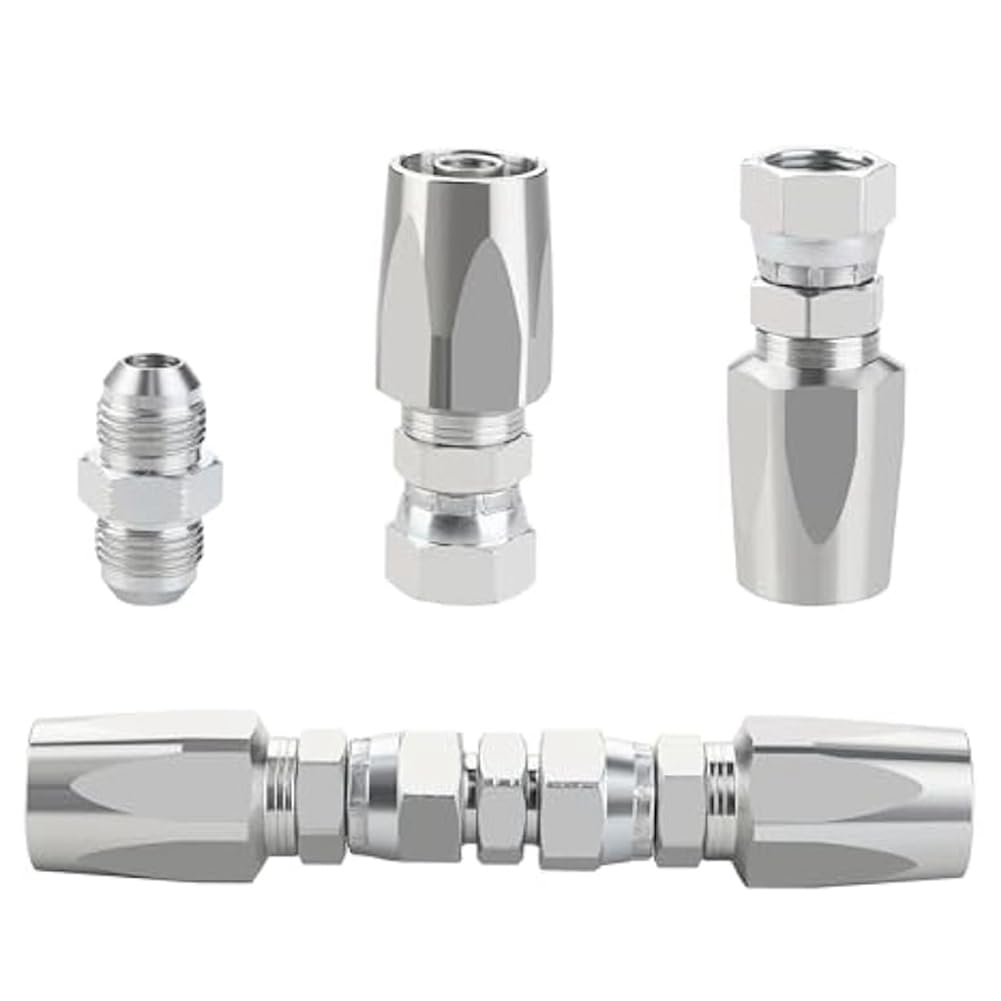 2 Stück Wiederverwendbare Hydraulikarmaturen, 1/4 Innendurchmesser, Hydraulikschlauch-Reparatursatz Vor Ort