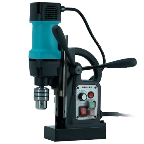 Image of Zinnore Mag Drill Press, 1150W Magnetic Drill Press, 2360lbf /10500N Mag Force, Portable Electric magnet press machine for Metal Surface