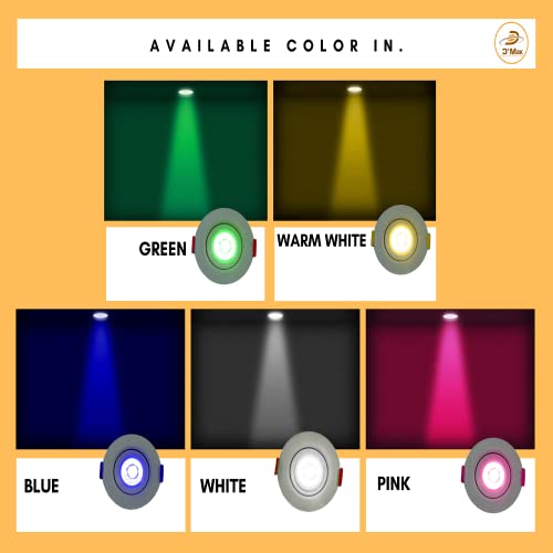 Image of D'Mak Aluminium 6 Watt Round Led Cob Light for Pop /Recessed Lighting (White, 15)