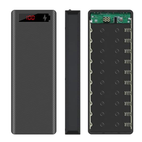 LQMBABY 5V-2.1A Power 10 x 18650 Holder Organizer Batteries Box for Electronic DIY Holder DIY Bank Holder Case