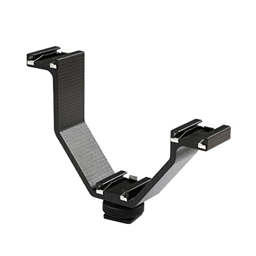 Movo Heavy-Duty Video Accessory Triple Schoenbeugel voor lichten, monitoren, microfoons en meer, Small