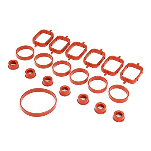 ORAMAI 20 Piezas Kit de reparación de Junta de Sello de colector de admisión de Coche Compatible con BMW E87 E46 E90 E91 E92 E93 E39 E60 M57 11617790198 (33mm)