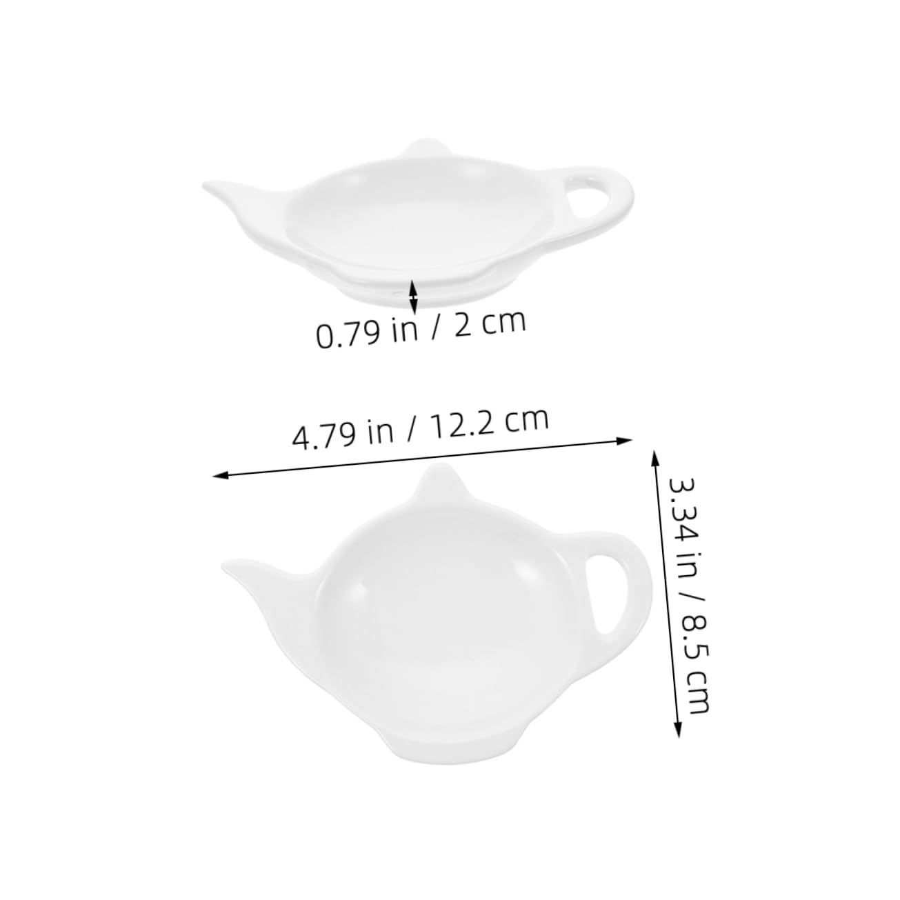 SHOWERORO 3pcs Teapot Shaped Ceramic Tea Bags Cute Dish Saucer for Afternoon Tea Functional Holders for Spices and Sauces Elegant Table Accessory