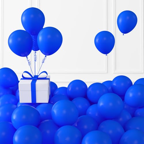 Image of KALOR Retro Dark Blue Balloons,100 Pcs 5 Inch Klein Blue Matte Latex Balloons for Balloon Garland Arch, Birthday Decoration, Wedding Party, Baby Shower Decorations