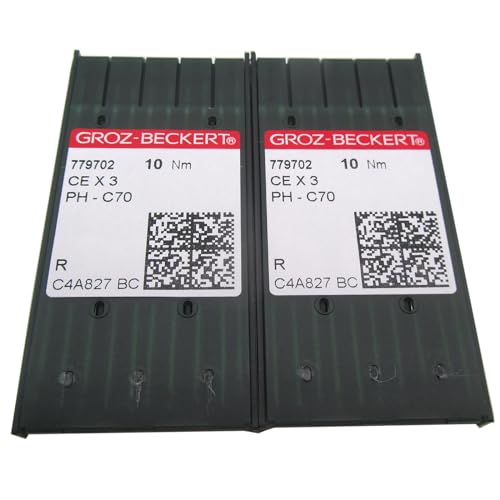 GROZ-BECKERT Needle in CKPSMS Clear Plastic Box- 20PCS Groz-Beckert CEX3 PH-C70 Needles for Towel Embroidery Machines (Needle Size:16/100)