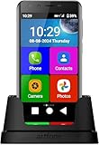 artfone SMART_500 | Seniorenhandy 4G Volte | Senioren Smartphone ohne Vertrag | Mobiltelefon mit Notruftaste | 32GB | Android 12 | 13 MP Kamera | WI-FI丨Whatsapp丨2800 mAh Akku - Schwarz