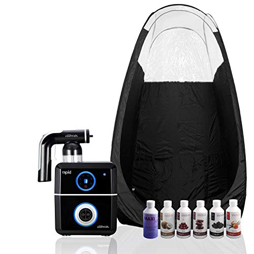 Preisvergleich Produktbild Tanning Essentials rapid schwarz Komplettsatz Mit Schwarz Zelt und gratis Lösungen