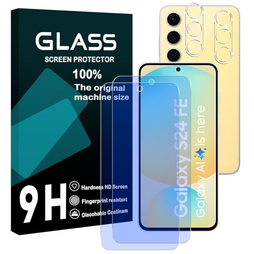 Galaxy S24 FE �K���X�t�C���� �u���[���C�g�J�b�g �w��F�ؑΉ� �y2+2 ���Z�b-���YAGC���Ɏq�f�ށz galaxy s24 fe �t�C�����i�Q������j+ �����Y�t�B���� �i�Q������j �M�����N�V�[ S24 FE �t�� �ی�t�B���� �����K