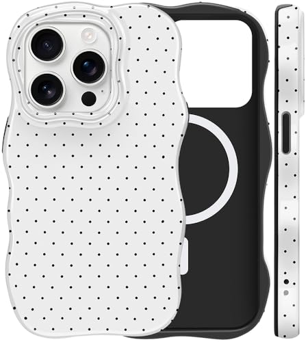 Coque MagSafe iPhone 16 Pro Max antichoc rigide à pois