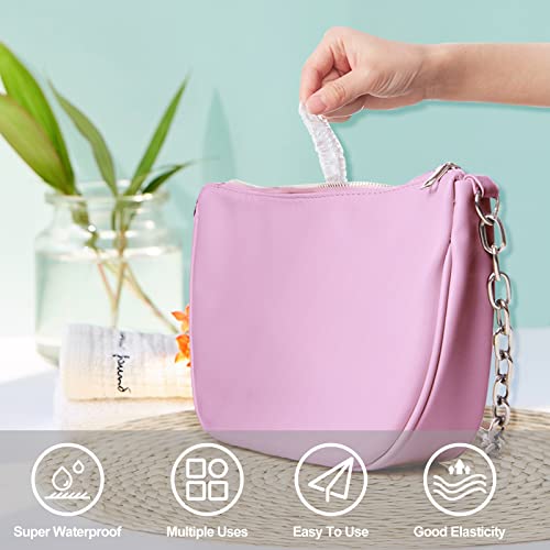 Yafeco100 Pcs Disposable Shower Caps,Plastic Caps For Hair Treatment,Clear Shower Hair Cap Large Thick Waterproof For Women Kids Girls,Travel Hotel Spa,Home Use,Hair Solon (18.1 Inch) #TOP7