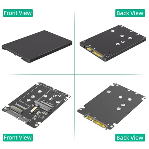 Adaptador 2 en 1 M.2 NGFF & MSATA a SATA3 2.5 con caja plástica miniatura 6
