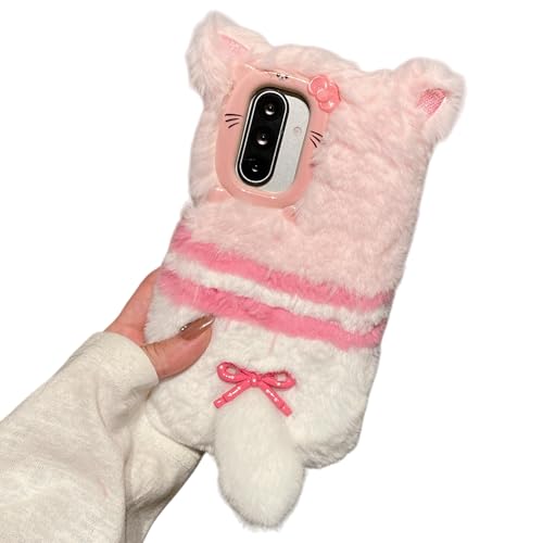 CrazyLemon �K�� Samsung Galaxy S23 �P�[�X ���� �s���N �L ���킢�� ������� �t�@�[�P�[�X �ӂ�ӂ� �L���b�g ���{�� �����ەt�� �T���X�� S23 �p�� �X�}�z�P�[�X ���^ �y�� �\�t�g TPU �V���R�[�� �S���� ��