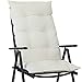 Detex 6X Coussin de Chaise avec Dossier Crème 79x50x10cm Coussin Fauteuil Galette Intérieur Extérieur Jardin Maison