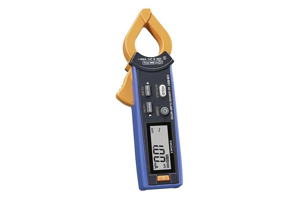 Pinza amperimétrica para fugas de CA de 0,60 mA a 600 A RMS real, comprobador de corriente de fuga, monitor de corriente de carga para mantenimiento eléctrico e inspección industrial, Hioki CM4001