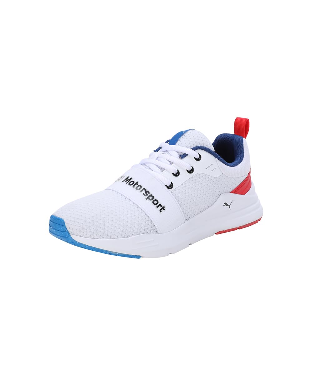 Puma Unisex-Kid BMW MMS Wired Run Jr White-Pop Red Sneaker - 4 UK (30818902) (B0CT8WKLHD) Amazon Price History, Amazon Price Tracker