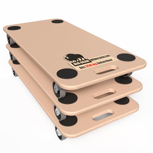 BigDean 3x Möbelroller Transportroller 250kg Rollbrett MDF Möbel Hund Roller BigDean 3x Möbelroller Transportroller 250kg Rollbrett MDF Möbel Hund Roller