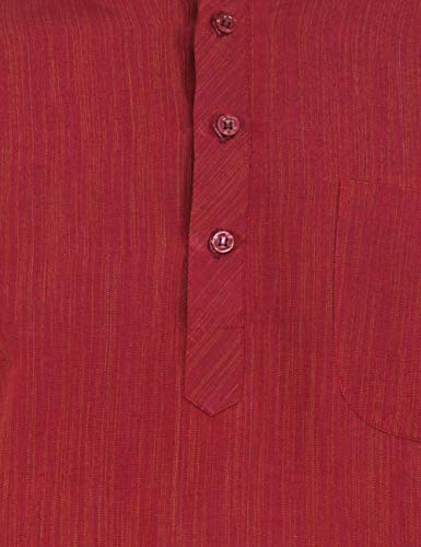 Image of LATEST CHIKAN Men's Cotton Regular Textured Short Kurta Half Sleeves - (SK-DJ)