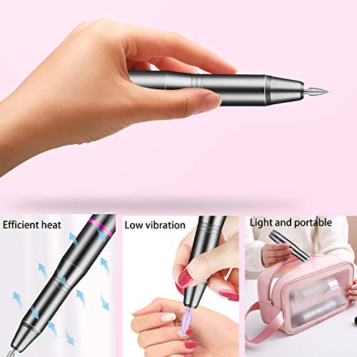 Elektrische Nagelfeile Set für Gelnägel - Pediküreset Elektrisch 11 in 1 Professionell nagelfräser für Acrylnägel… – Bild 5