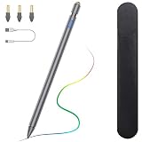 TiMOVO Stylet pour iPad, Stylus Pencil avec Rejet de Paume Compatible avec 2018-2022 iPad 10/9/8/7/6ème Géneration,iPad Pro 12,9/11,iPad Air 5/4/3,iPad Mini 6/5 Stylo iPad Apple Pencil - Gris Sidéral