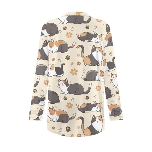 Image of Forchrinse Red Ladybug Cardigan for Women Causal Long Sleeve Open Front Cardigans Sweater Fashion 2024 Fall Coat with Pockets