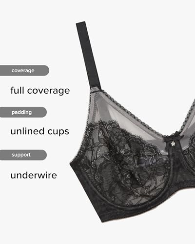 Image of Wacoal Women's Retro Chic Unlined Mesh Full Coverage Underwire Bra, 855186