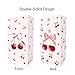 24 PcsCharming Cherry Theme Gift Bags with 36 Themed Stickers, Delightful Party Favors and Gift Packaging for Various Celebrations, Elegant and Fun Design for All Ages