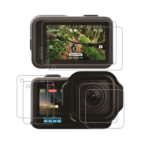 �ی�t�B�����y2+2+2���Z�b�g�zFor GoPro MISSION 1 / MISSION 1 PRO/MISSION 1 PRO ILS �K���X�t�B���� + �J�����t�B�����yyhaochen �z�C�A�[�� ��U�h�~ �w��h�~ �����x �Ռ��z�� ���炩�Ȏ�