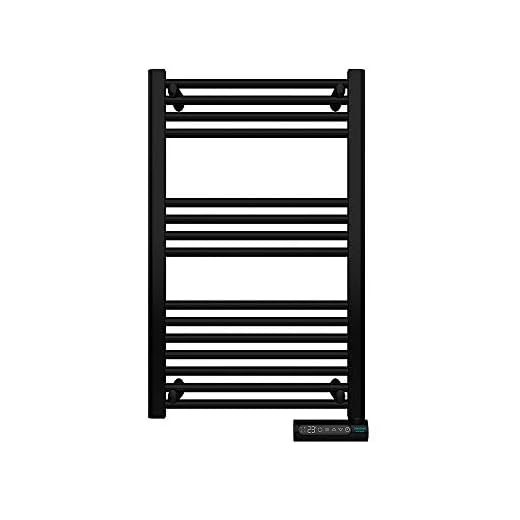 Cecotec Radiador Toallero Eléctrico Bajo Consumo ReadyWarm 9100 Smart Towel Black 500 W, Pantalla LED, Control táctil, Temporizador, 3 Modos de Funcionamiento, 2 Sistemas de Seguridad