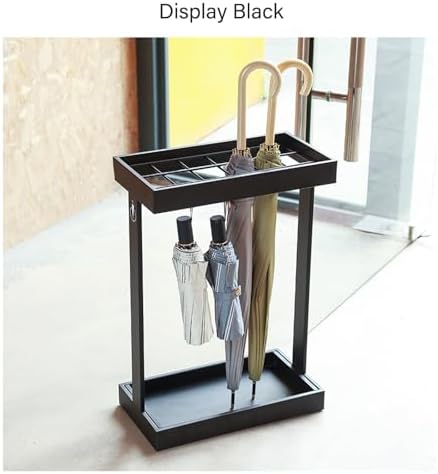 Large Capacity Metal Umbrella Stand with Mesh Tray for Indoor Use Ideal for Entryway School Office and Hallway Storage Solutions