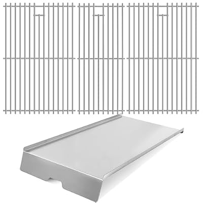 Drip Tray Cooking Grate Set for Traeger 34 Pro Series Grease Pan Grill Grid Replacement Parts KIT0786 BCA006 Eastwood Texas Elite Pellet Smoker Heat Baffle Diffuser Stainless Steel BBQ Accessories