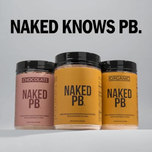 Image of Naked 1.5 LB Powdered Peanut Butter from US Farms - Bulk, Only 1 Ingredient - Roasted Peanuts, Vegan, No Additives, Preservative Free, No Salt, No Sugar - 45 Servings - NAKED PB