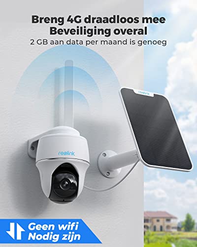 Reolink PTZ 4G LTE outdoor Security IP-camera, Draadloze Beveiligingscamera, 2K-resolutie nachtzicht, person/voertuig… - Afbeelding 3