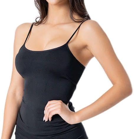 Basic Seamless Camisole - Women's Stretchy Nylon Span Tanks