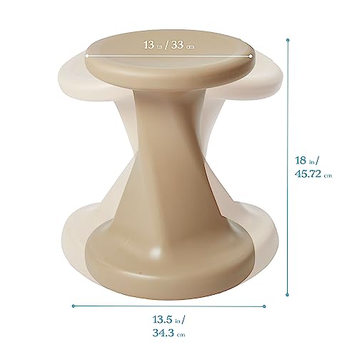 Image of ECR4Kids Twist Active Wobble Stool, 18in Seat Height, Classroom Furniture, Sand