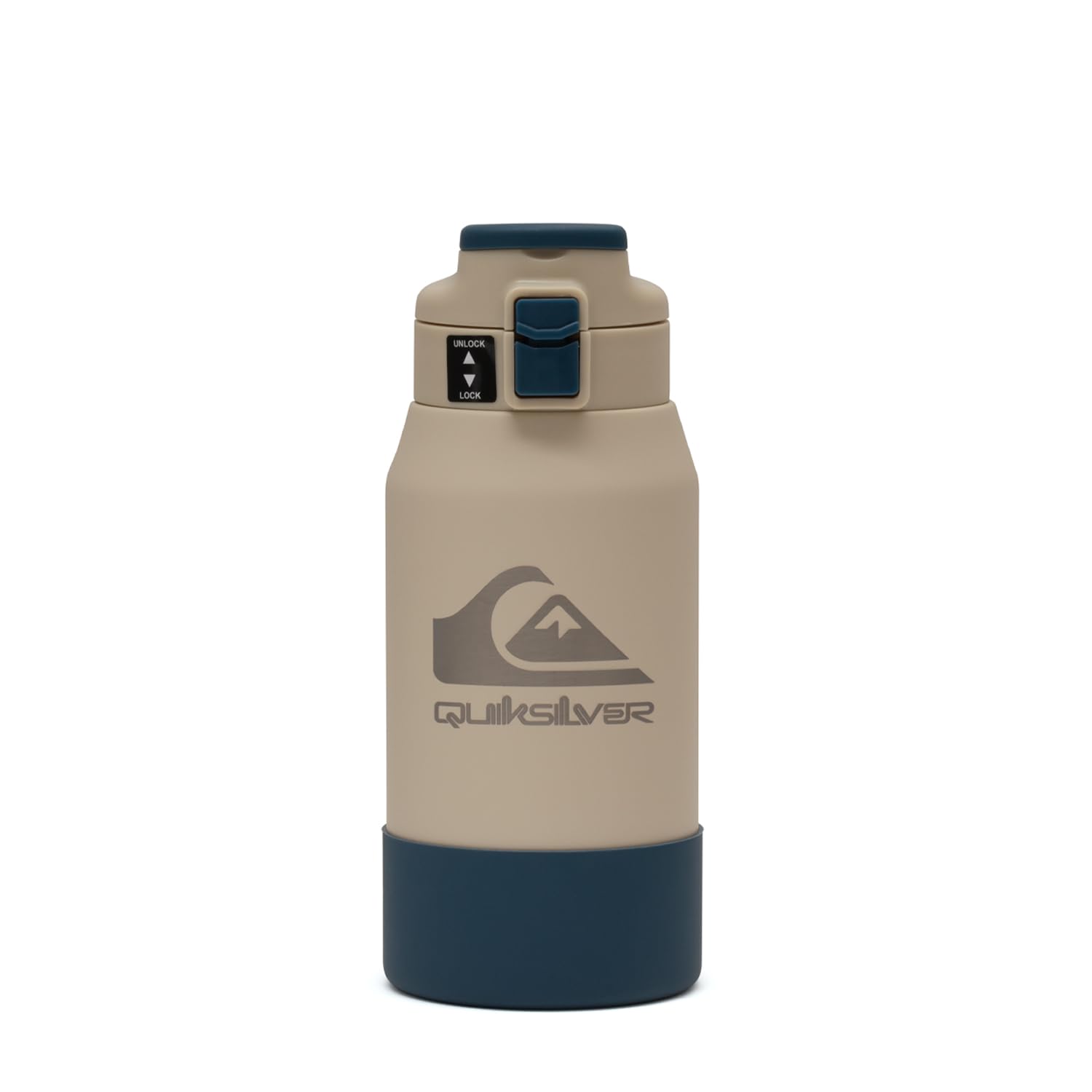 Quiksilver Redondo Vakuumisolierter Edelstahl-Reisebecher, wiederverwendbare Kaffeetasse oder Wasserflasche mit auslaufsicherem Deckel, rutschfester Gummiboden, isolierte Trinkgläser, Heiß- und