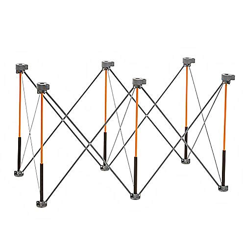 Image of Bora Centipede 2 ft. L x 4 ft. W x 2.5 ft. H Folding Work Table Steel 1500 lb. capacity Gray /Yellow
