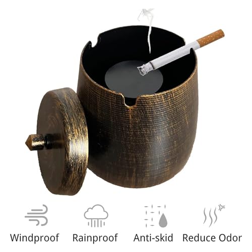 Cendrier extérieur en fer pour jardin et table de balcon convivial - 5