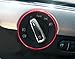 iJDMTOY Sports Red Aluminum Driver Side Headlamp Switch Surrounding Ring Cover Trim Compatible with Volkswagen PQ35 PQ46 Platform MK5 MK6 Golf GTI A5 Jetta, B6 B7 Passat CC Touran Tiguan, etc