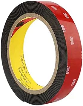 Double Sided Heavy Duty Mounting Tape,Made of 3M Tape, Very High Bond Foam Tape,Waterproof and High Temperature Resistant Tape for Indoor Outdoor, Car, Home, Kictch and Office(Black, 1/2in*15.6ft)